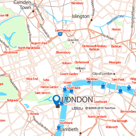 carte de Londres par Via Michelin