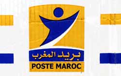 logo de la poste du Maroc sur le colis