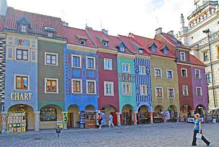 Poznan maisons des marchands  Rynek place du vieux marché