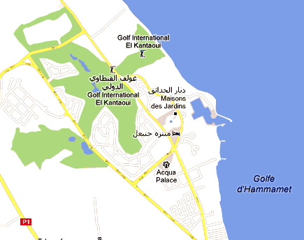 carte de Port el Kantaoui en Tunisie