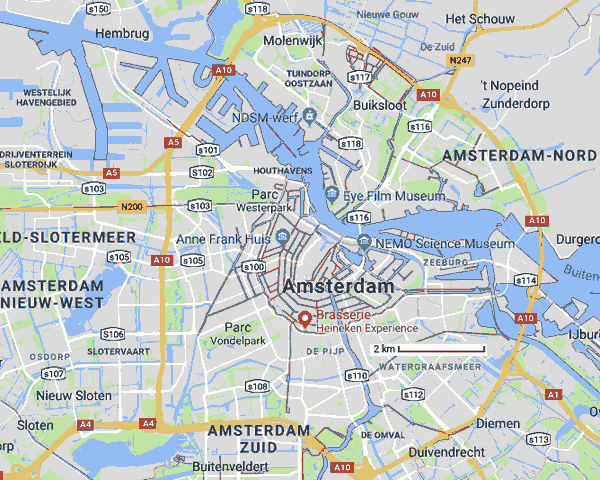 carte générale d'Amsterdam