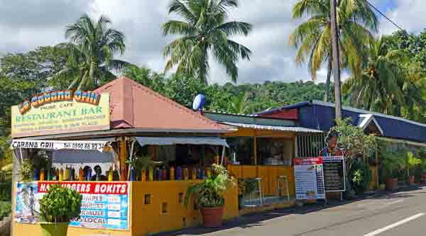 restaurant sur la route des chutes du Carbet