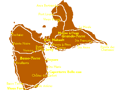 carte de la guadeloupe