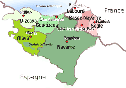 carte du pays basque