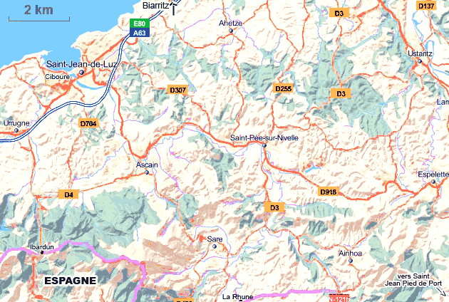 carte de la ragion - pays basque