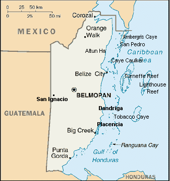carte du Belize