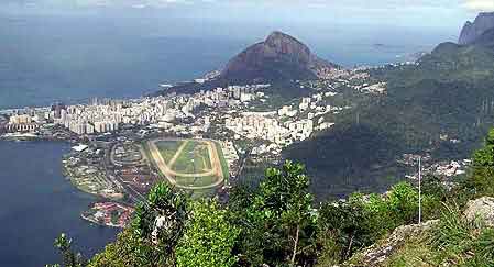 Brsil   Rio de Janeiro Le Corcovado hipodrome, et le riche quartier de Leblon