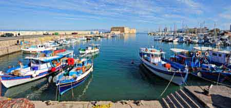 port d'Heraklion en Crète