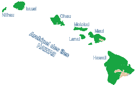 carte des iles hawaii