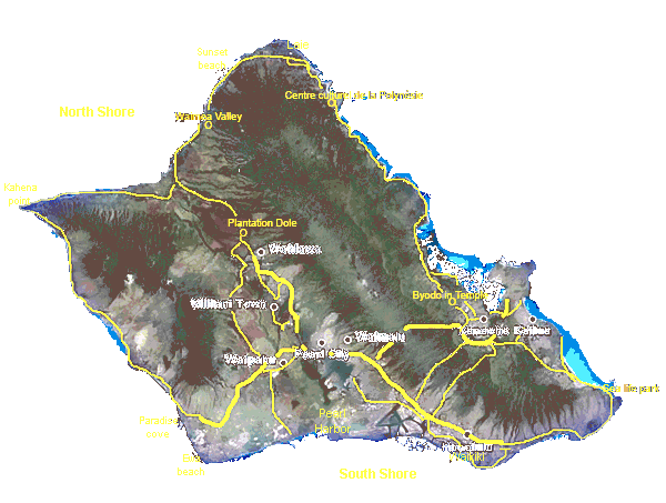 carte d'oahu hawaii