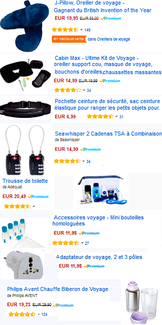 accessoires de voyage