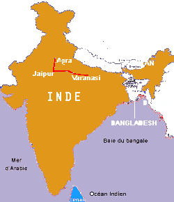 carte de l'inde du Nord