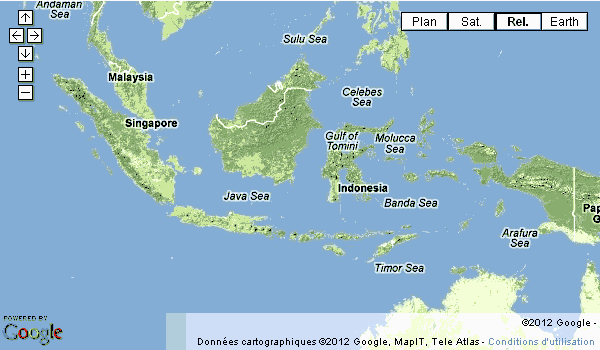  carte de l'indonesie