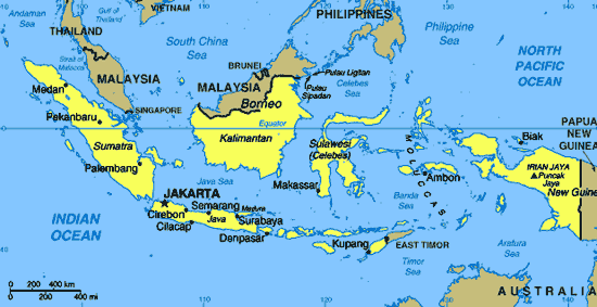 carte de l'indonésie