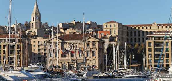 Marseille Le vieux port l'hotel de Ville