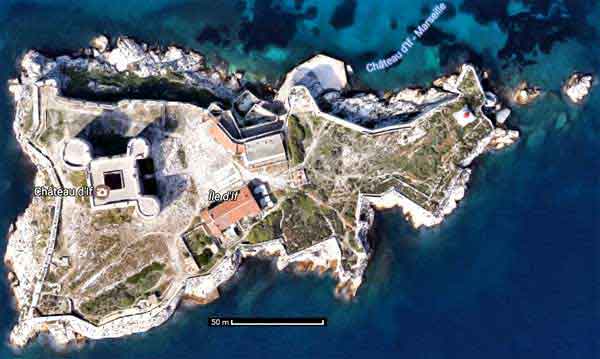 l'île d'If vue par satellite