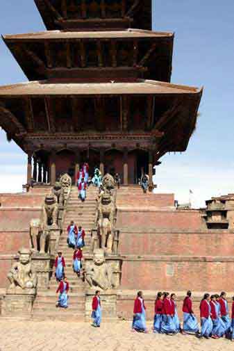 pagode Nyatapola Bhaktapur valle de Katmandou Npal