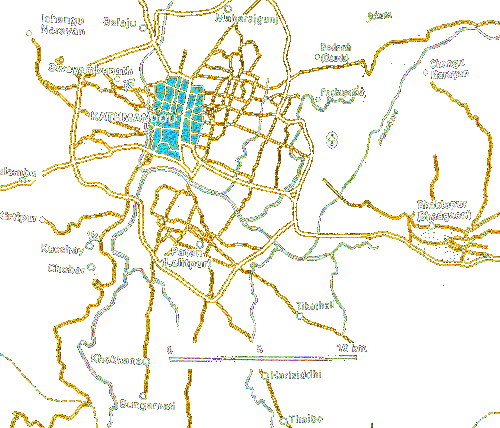  plan de la vallée de Kathmandou