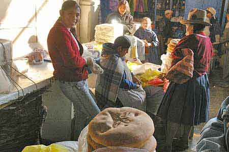 marché de San Pedro Cuzco Perou