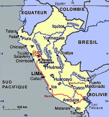 carte du pérou