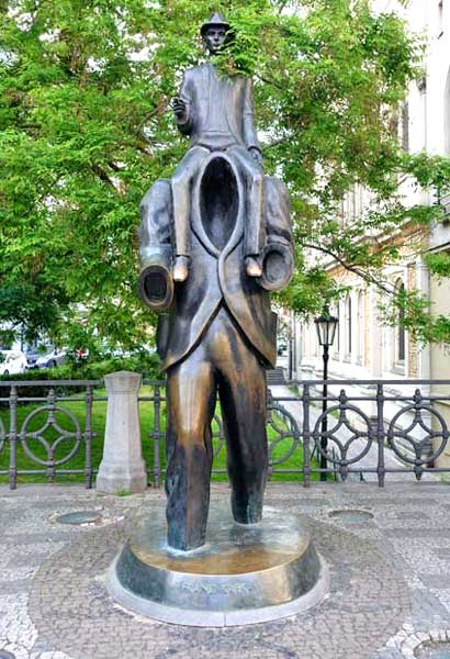 Prague statue de Kafka