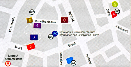 plan josefov Prague musée juif