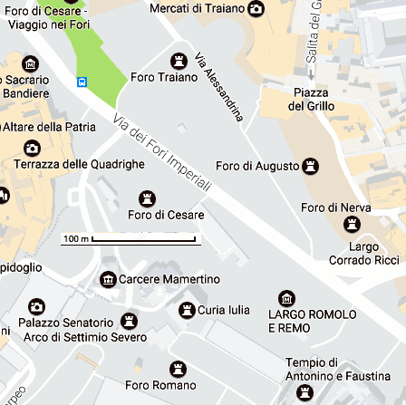 carte des forums de Rome