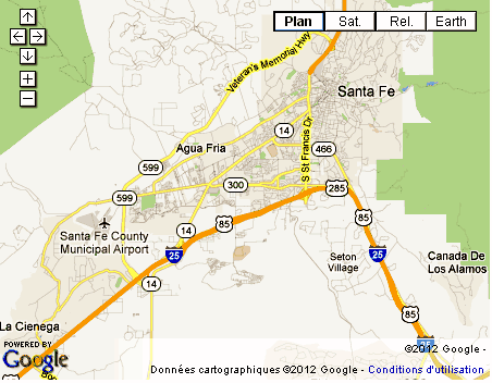 carte Santa Fe  New Mexico Old Route 66