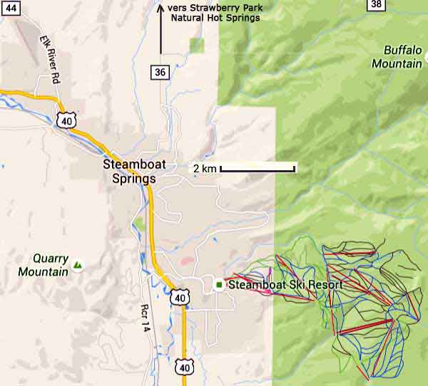 carte de steamboat Springs  Colorado 