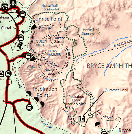 carte de Bryce canyon