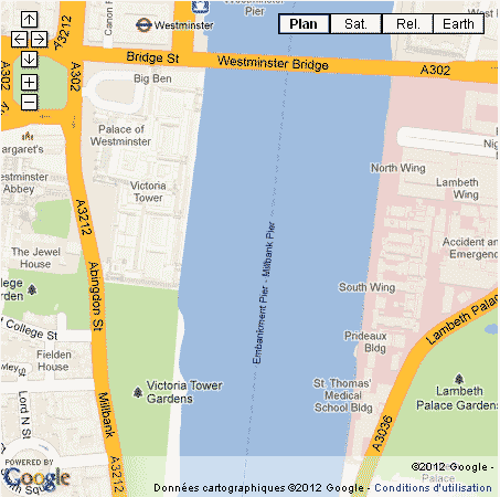 carte de Westminster Londres