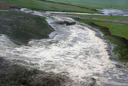 inondation lors de fortes pluies en juillet 2009