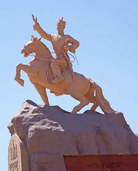 Oulanbator - place et statue de Sükbataar Mongolie