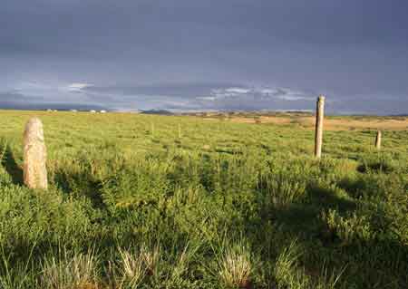 campement de yourtes dans la steppe en Mongolie