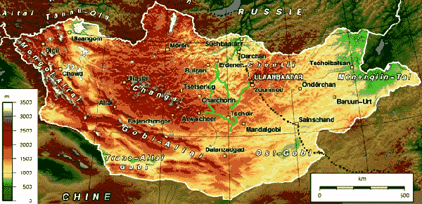 circuit réalisé en Mongolie