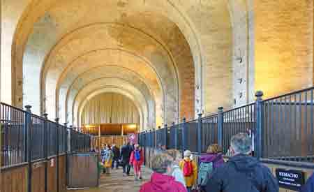 intérieur des ecuries royales de Chantilly