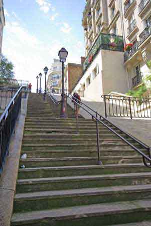 les escaliers de montmartre Paris
