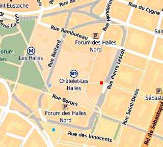 plan de situation du forum des halles