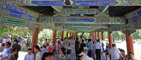 long corridor temple du ciel  Pékin / Beijing