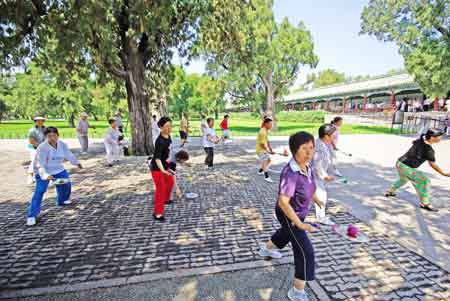 tai chi parc temple du ciel  Pékin / Beijing