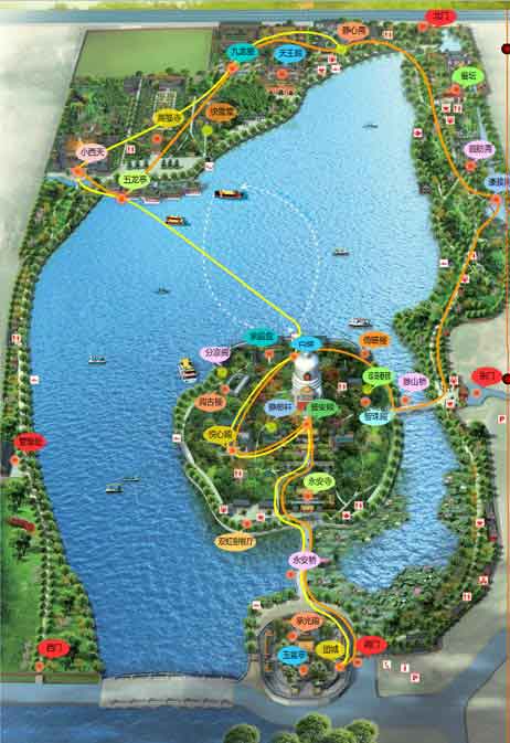 plan du parc Beihai Pékin 
