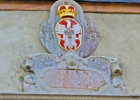 Kielce palais des évêques et la cathédrale Pologne