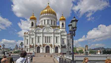 Moscou :  la cathédrale du Christ Sauveur
