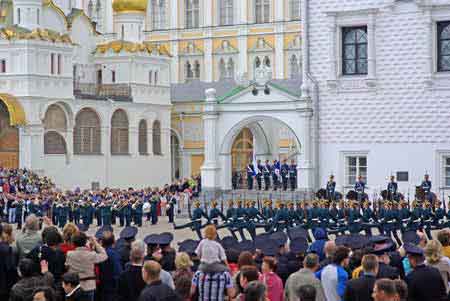 place des cathédrales du Kremlin  Moscou