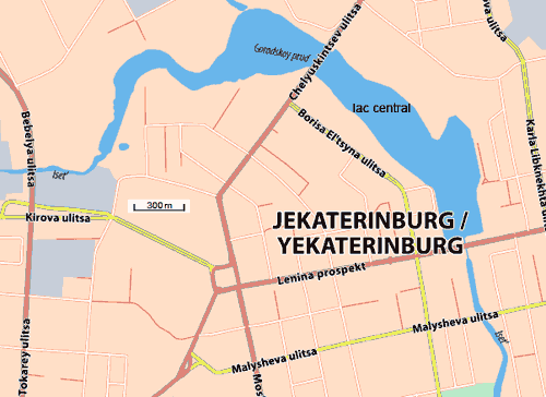 carte de Iekaterinbourg 