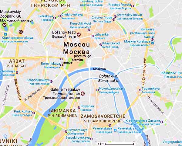 carte de Moscou