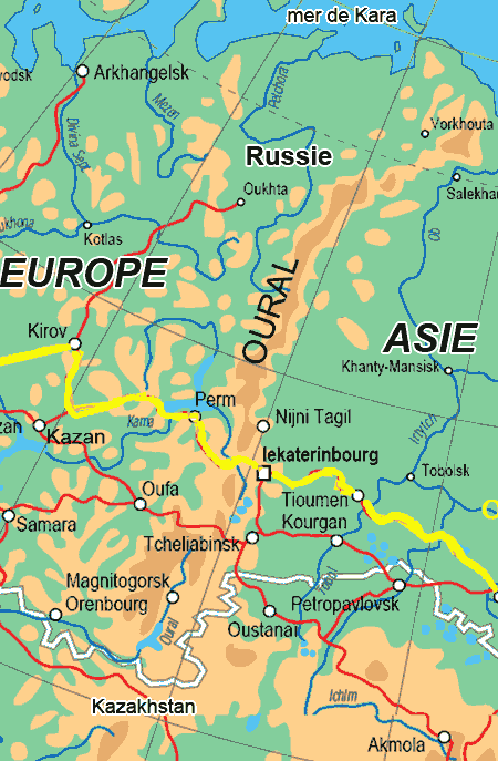 Monts Oural Russie Entre Europe Et Asie Informations