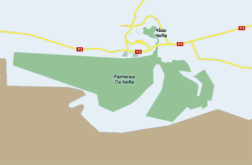 carte de Nefta Tunisie