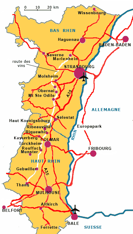 Route Vins Alsace Carte Visite Tourisme Informations