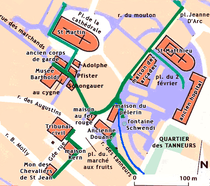 carte de Colmar Alsace 